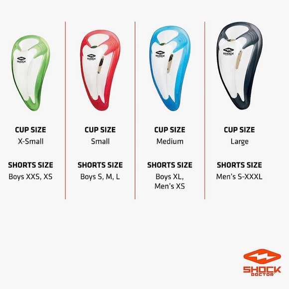 Shock Doctor Compression Shorts with Protective Bio-Flex Cup, Size M 32-34”/LCup - Picture 2 of 4